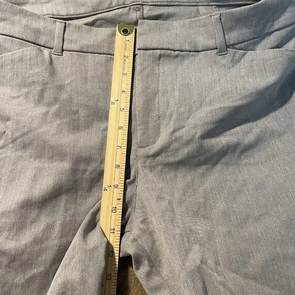 Old Navy Pants Womens 16 Pixie High Rise Gray Heathered Dress Career Cuffed - Picture 6 of 7